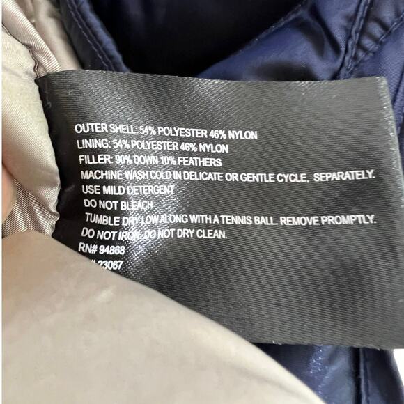 Bernardo Womens Blue Goose Down Puffer Vest Size Medium - Picture 10 of 12